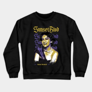 vintage antidesign sunset blvd norma desmond metal Crewneck Sweatshirt